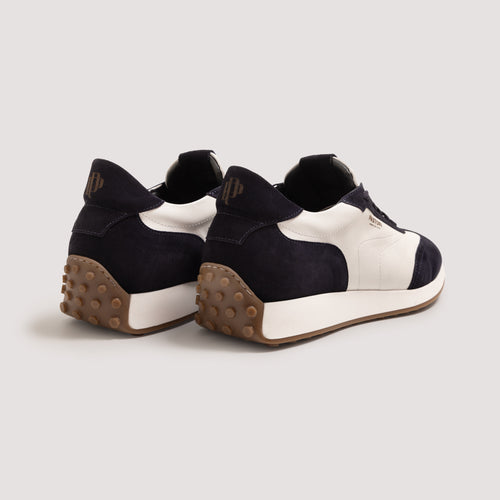 Heraclius Men's Italian Sneaker Bianco/Navy