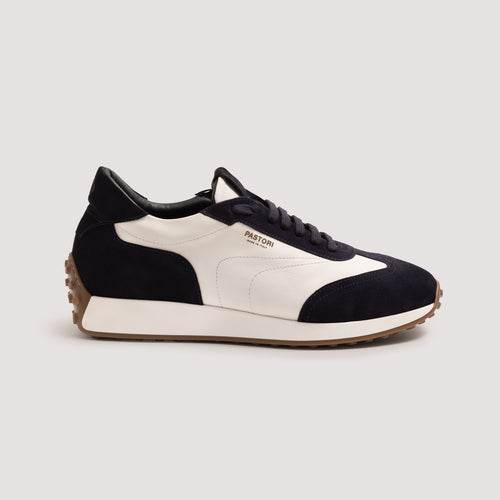 Heraclius Men's Italian Sneaker Bianco/Navy