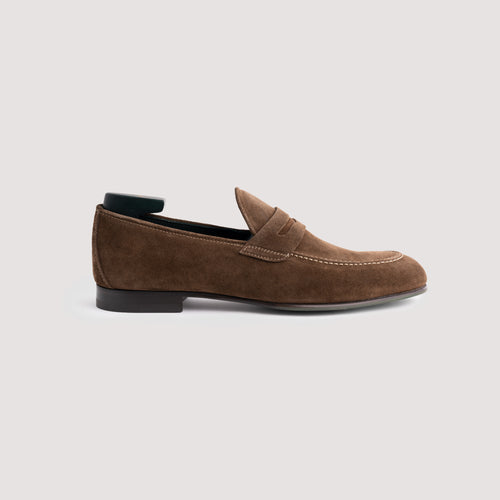 Antonius Men's Suede Loafer Chestnut
