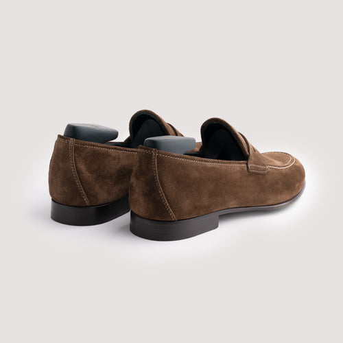 Antonius Men's Suede Loafer Chestnut