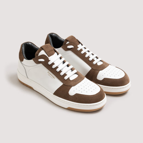 Salonius Men's Italian Sneaker Bianco/Havana