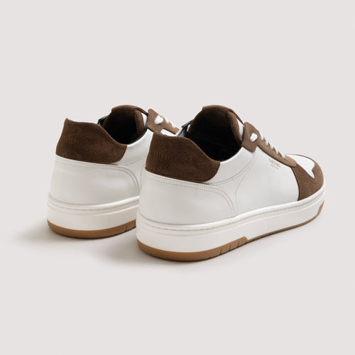 Salonius Men's Italian Sneaker Bianco/Havana