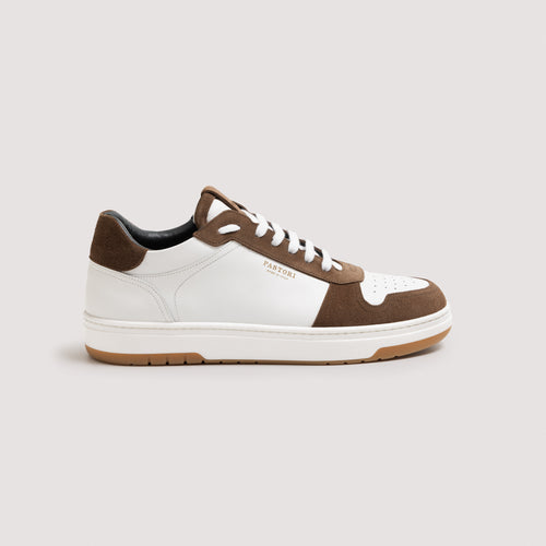 Salonius Men's Italian Sneaker Bianco/Havana
