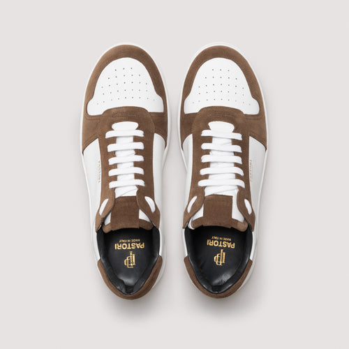 Salonius Men's Italian Sneaker Bianco/Havana
