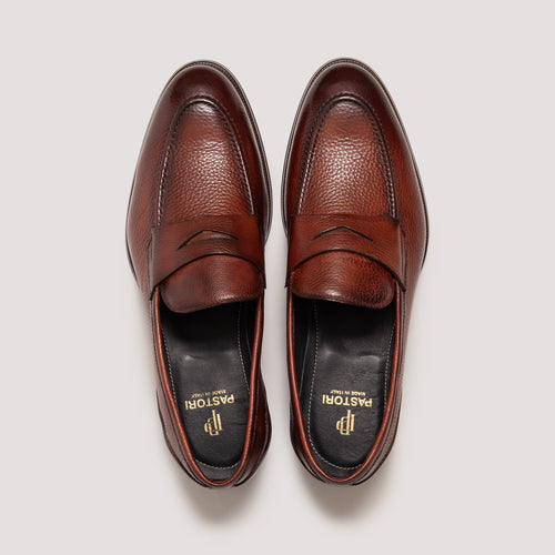 Theodore Pebble Grain Cognac Men's Loafrer