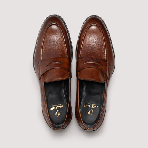 Theodore Men's Loafer Pebble Grain Tan