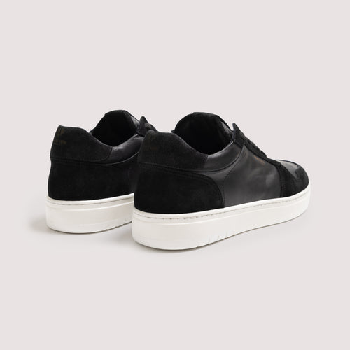 Salonius Men's Italian Sneaker Nero/Schwartz