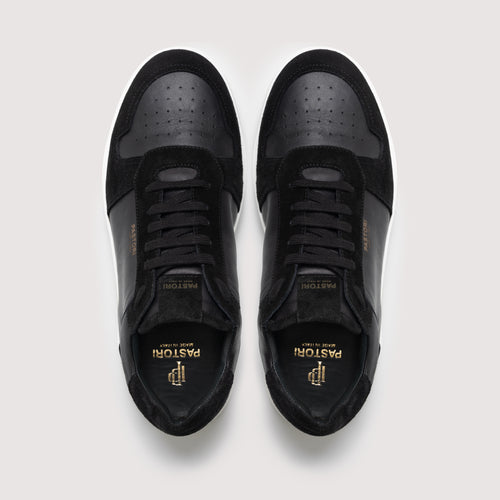 Salonius Men's Italian Sneaker Nero/Schwartz