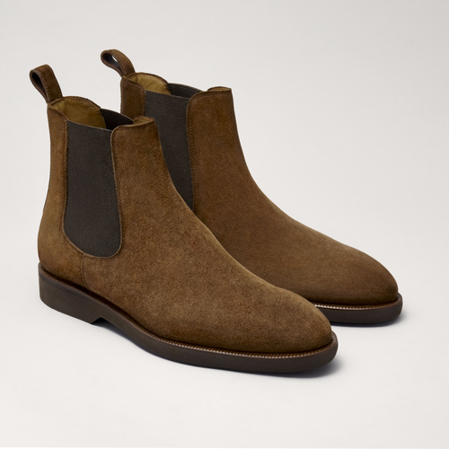 Pertinax Brown Men's Chelsea Boots Suede
