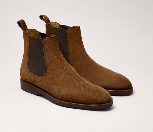 Pertinax Brown Men's Chelsea Boots Suede