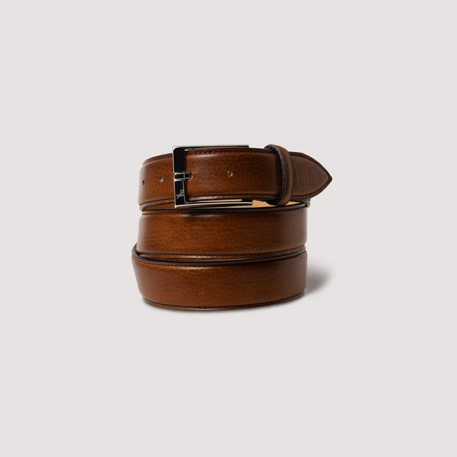 Men's Belt Pebble Grain Tan