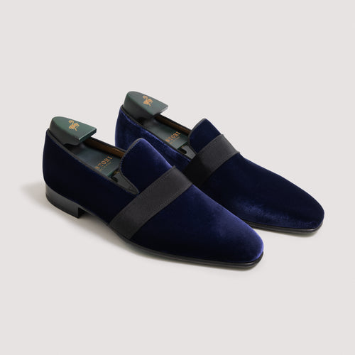 Galba Velvet Men's Formal Loafer Navy