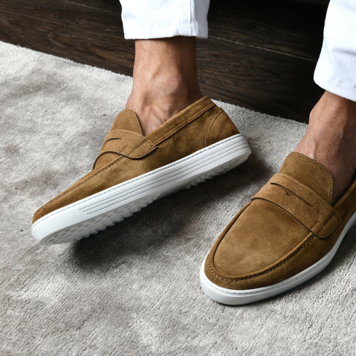 Men's Brown Suede Loafers